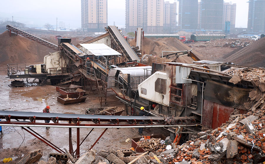 文萊建筑垃圾破碎處理生產(chǎn)線