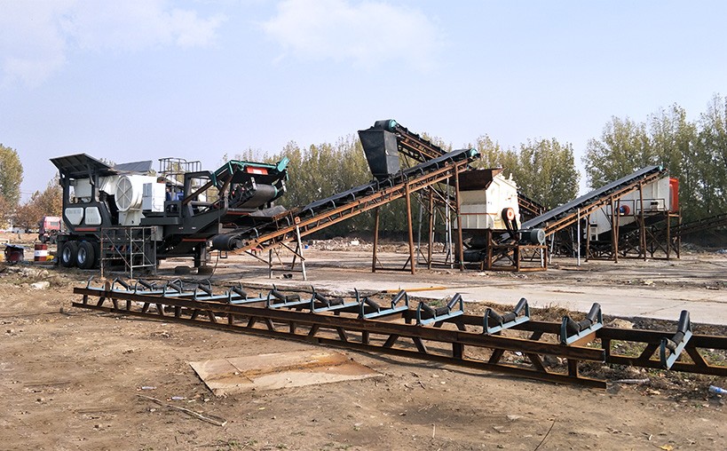 廊坊時產(chǎn)100噸移動-固定混合建筑垃圾再生處理案例