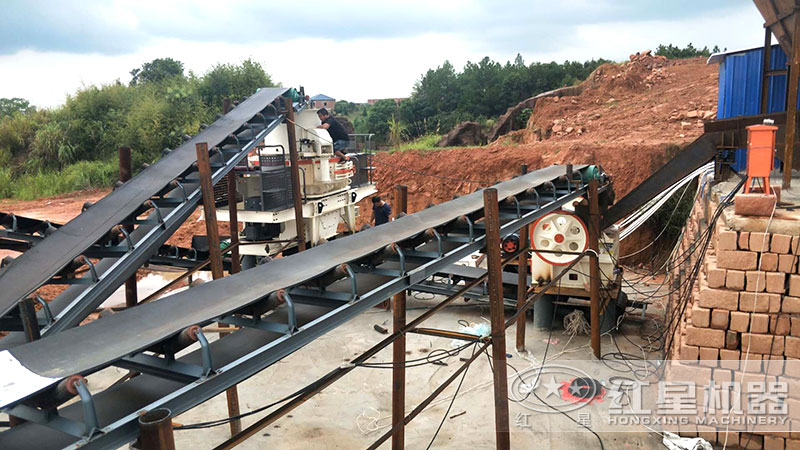 2臺鄂破+沖擊式制砂機(jī)