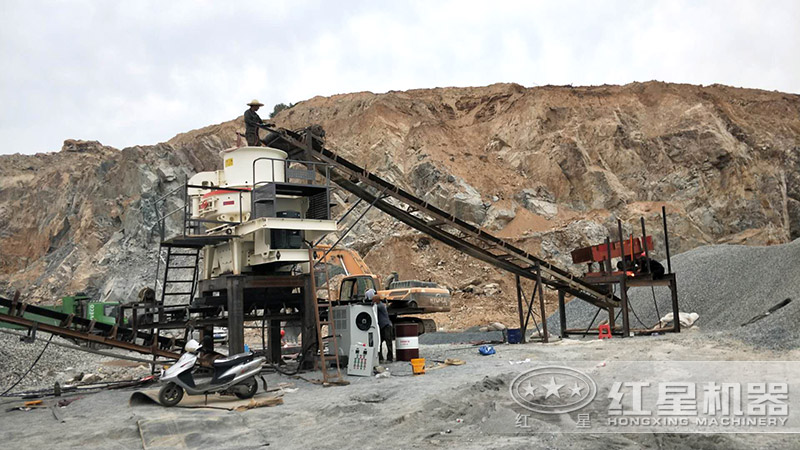 紅星機(jī)器配置鵝卵石制沙生產(chǎn)線