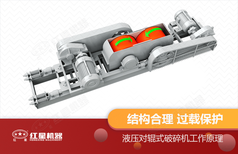 液壓對(duì)輥破碎機(jī)工作原理圖