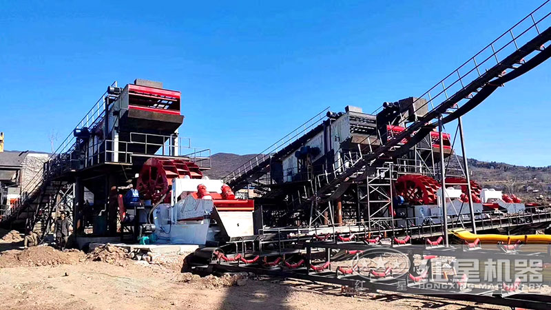 紅星機(jī)器輪斗洗砂機(jī)客戶安裝現(xiàn)場