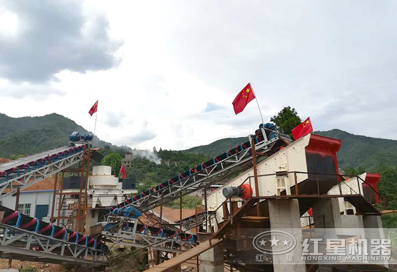 鵝卵石制砂機配置時產(chǎn)量100噸生產(chǎn)線