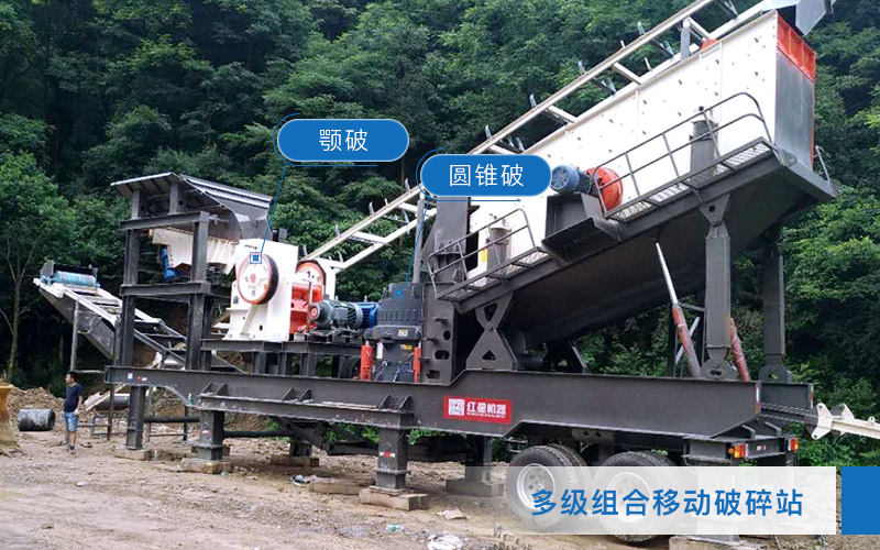 四合一移動(dòng)石子機(jī)械設(shè)備配置