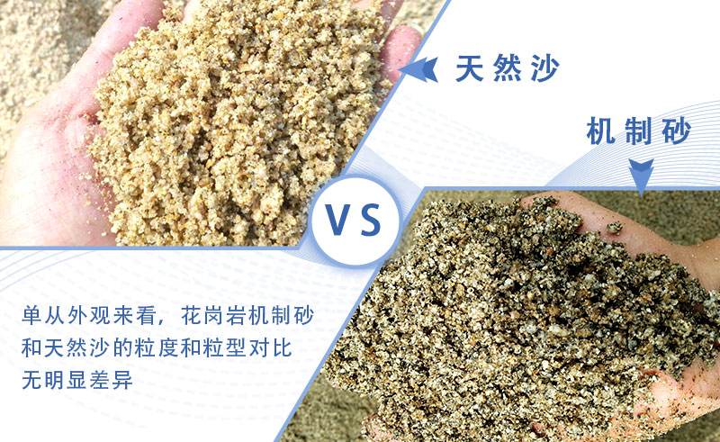 花崗巖機(jī)制砂與天然砂對比