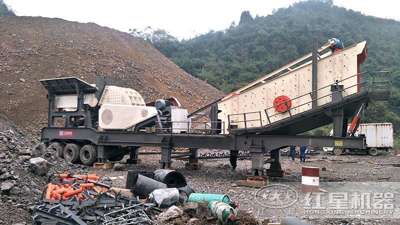 移動破+制砂設(shè)備+篩分機+配套設(shè)備