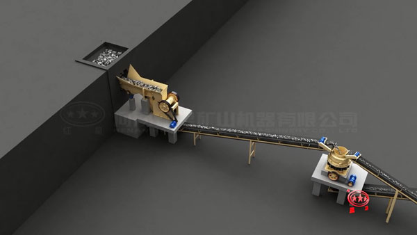 30-40噸/時石料破碎生產(chǎn)線進料情況