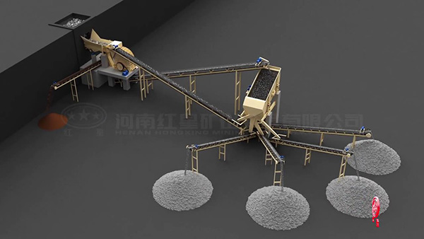 時(shí)產(chǎn)400噸重錘式破碎機(jī)生產(chǎn)線