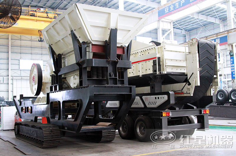 移動(dòng)石子破碎機(jī)車(chē)間圖
