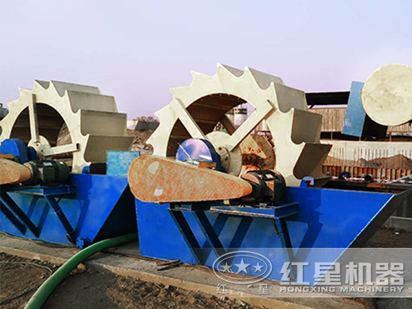 洗石機(jī)工作現(xiàn)場