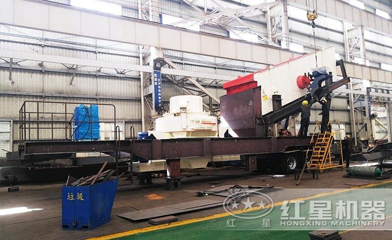 移動制砂機生產(chǎn)車間