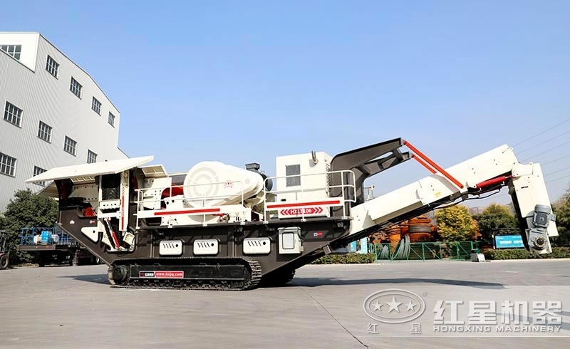 履帶式移動(dòng)式破碎站現(xiàn)場(chǎng)演示