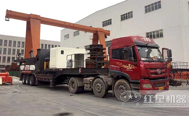 流動式石子機發(fā)貨現場