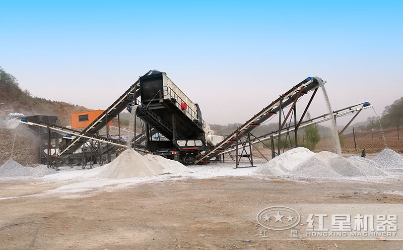 移動石子機多機組合作業(yè)