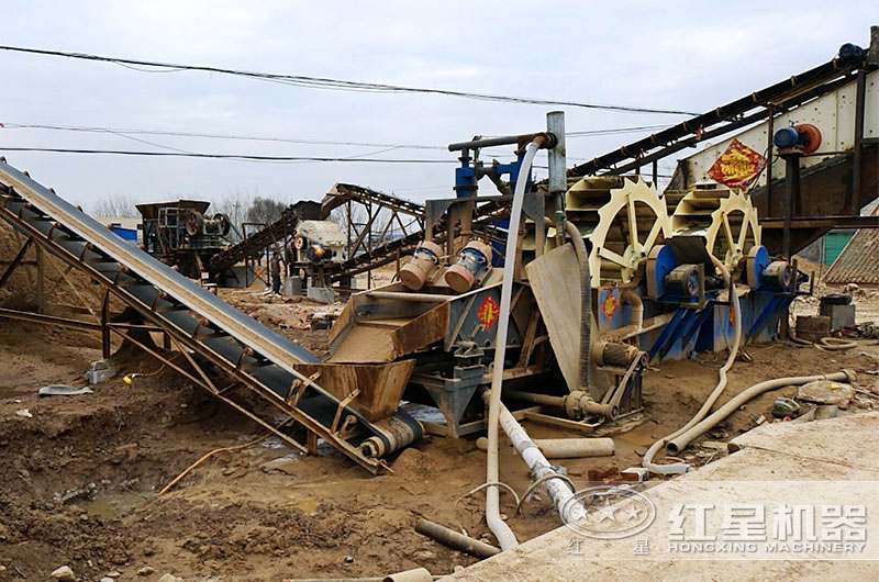 洗砂機(jī)作業(yè)現(xiàn)場