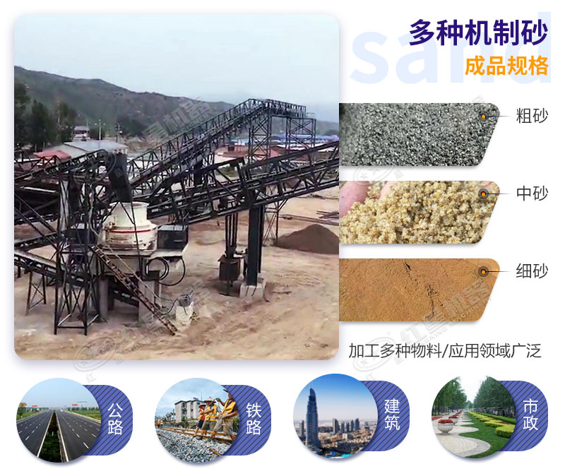 機(jī)制砂生產(chǎn)現(xiàn)場及規(guī)格
