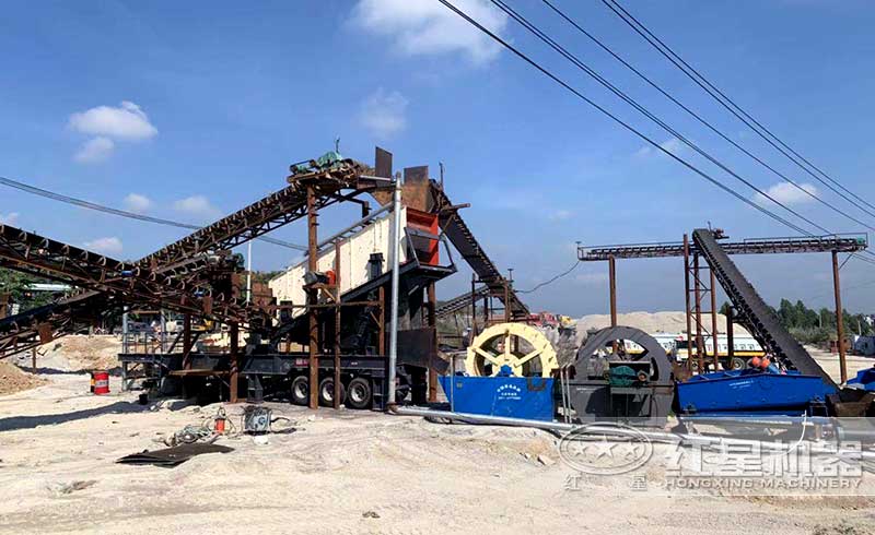 紅星移動(dòng)式制砂機(jī)為客戶(hù)設(shè)計(jì)的案例現(xiàn)場(chǎng)