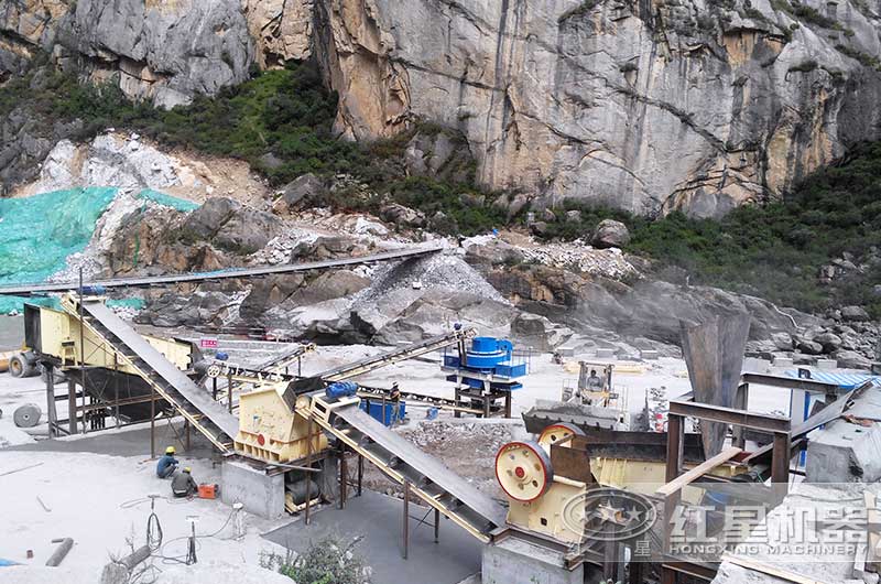 機制砂生產(chǎn)線現(xiàn)場實拍