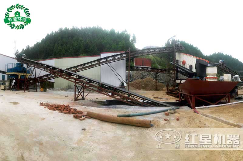 石子加工設(shè)備混合配置現(xiàn)場