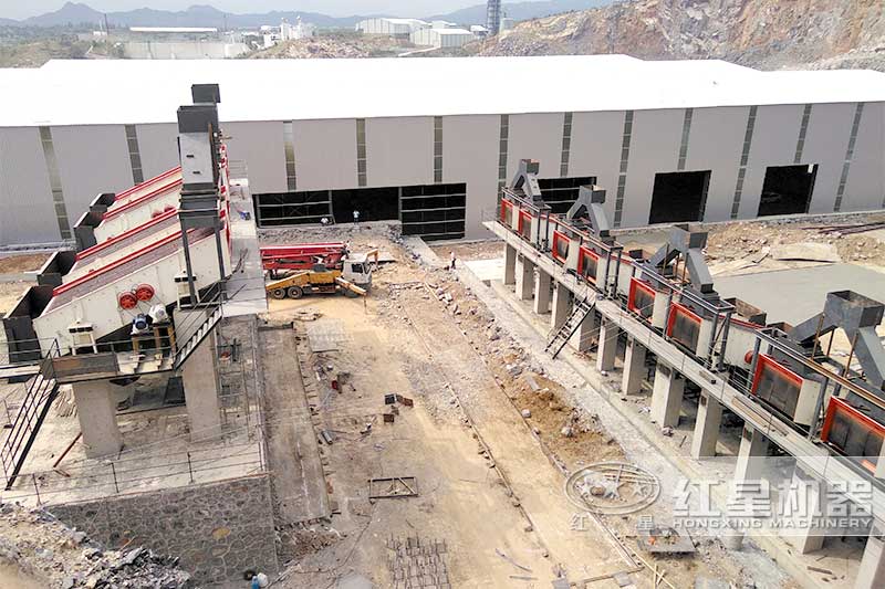 輝縣時(shí)產(chǎn)1500噸大型石料廠現(xiàn)場(chǎng)三