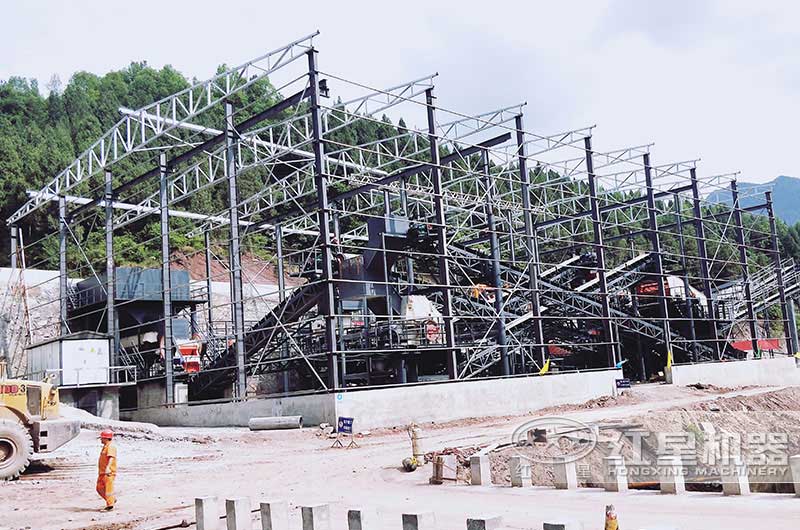 河北時(shí)產(chǎn)400-500噸石灰石制砂生產(chǎn)線