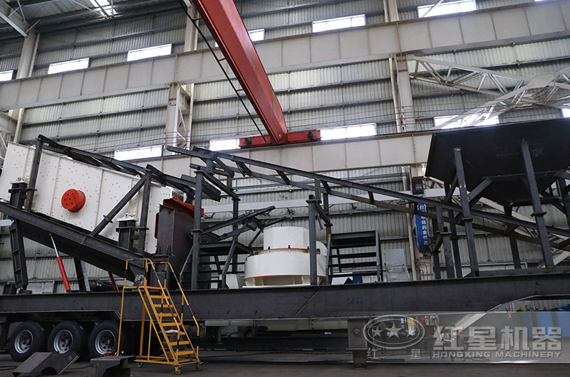 車載移動式制砂機生產(chǎn)車間