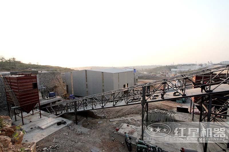 山東大型骨料生產(chǎn)線安裝現(xiàn)場
