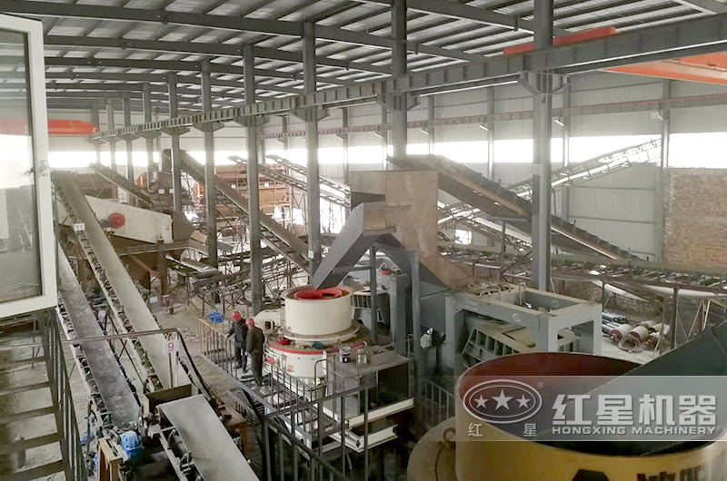 新型制沙機(jī)現(xiàn)場(chǎng)