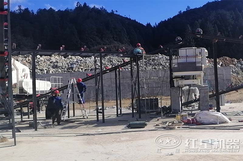 反擊破與制砂機現(xiàn)場