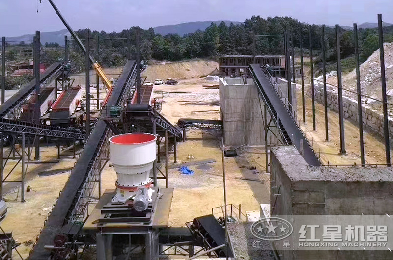 廣東時產(chǎn)200噸石料廠配置安裝中