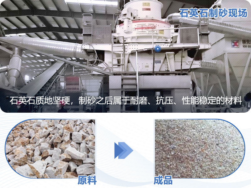 時(shí)產(chǎn)30噸左右的石英石沖擊式制砂機(jī)，成品5mm用什么型號(hào)